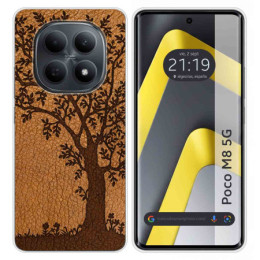 Funda Silicona para Xiaomi Poco M8 5G diseño Cuero 03 Dibujos