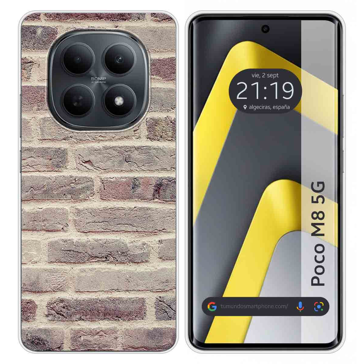 Funda Silicona para Xiaomi Poco M8 5G diseño Ladrillo 01 Dibujos