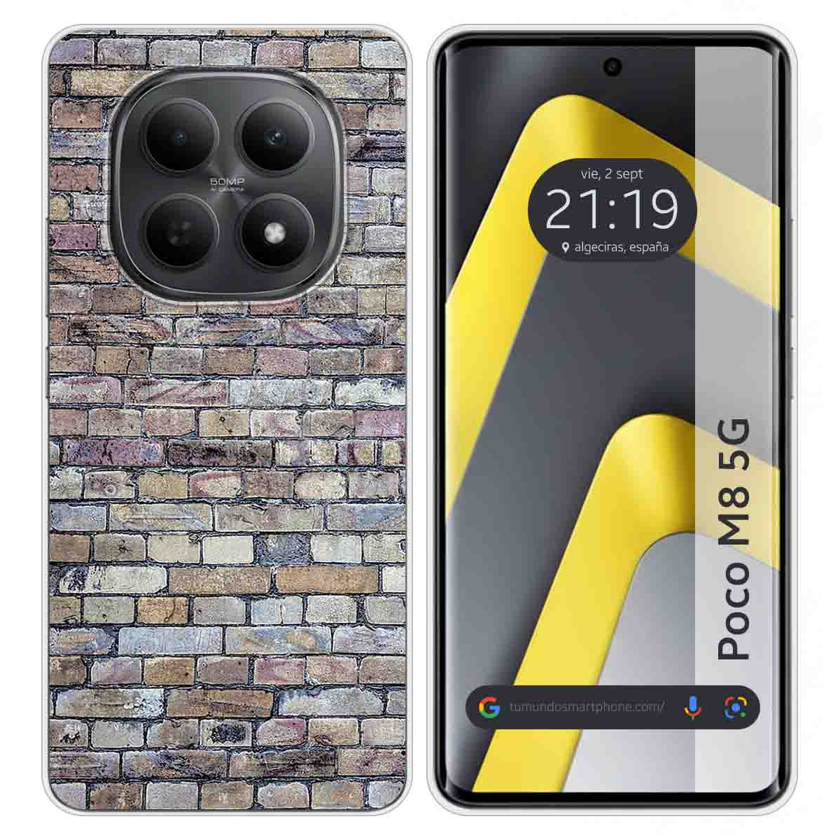 Funda Silicona para Xiaomi Poco M8 5G diseño Ladrillo 02 Dibujos