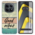 Funda Silicona para Xiaomi Poco M8 5G diseño Madera 01 Dibujos
