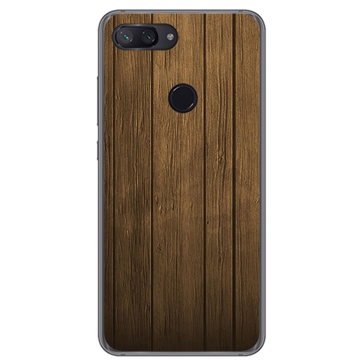 Funda Gel Tpu para Xiaomi Mi 8 Lite Diseño Madera Dibujos