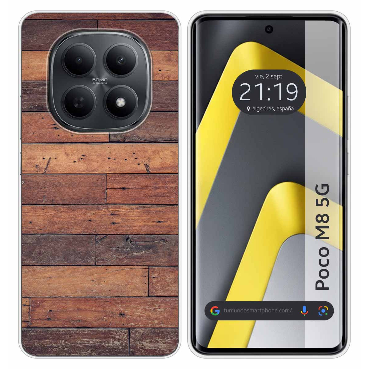 Funda Silicona para Xiaomi Poco M8 5G diseño Madera 03 Dibujos