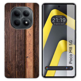 Funda Silicona para Xiaomi Poco M8 5G diseño Madera 05 Dibujos