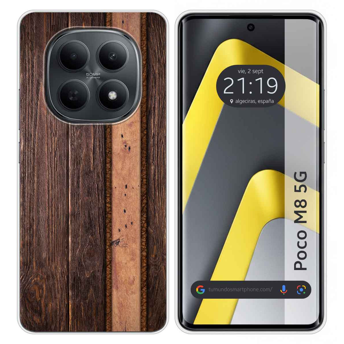 Funda Silicona para Xiaomi Poco M8 5G diseño Madera 05 Dibujos