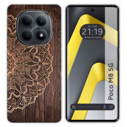 Funda Silicona para Xiaomi Poco M8 5G diseño Madera 06 Dibujos