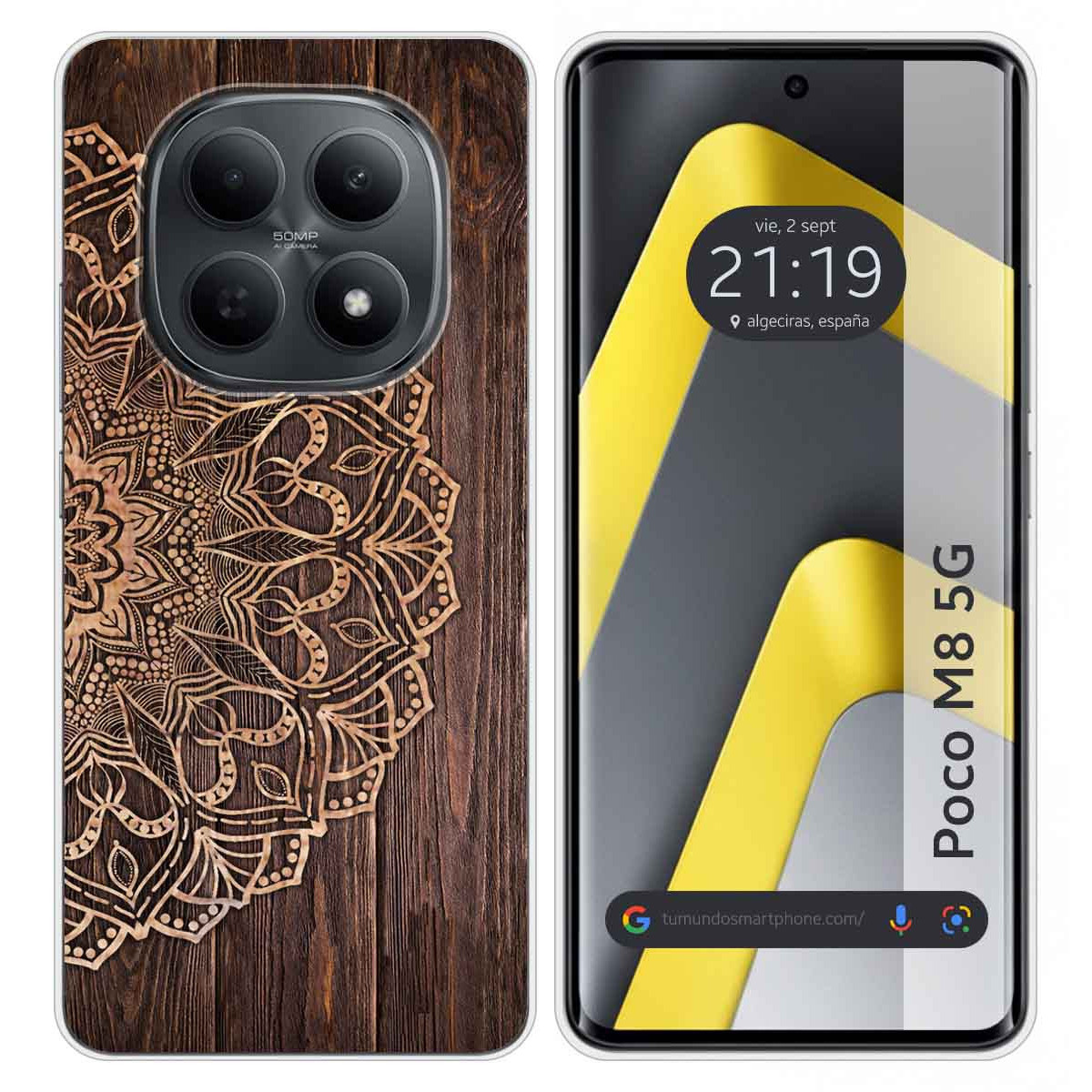 Funda Silicona para Xiaomi Poco M8 5G diseño Madera 06 Dibujos