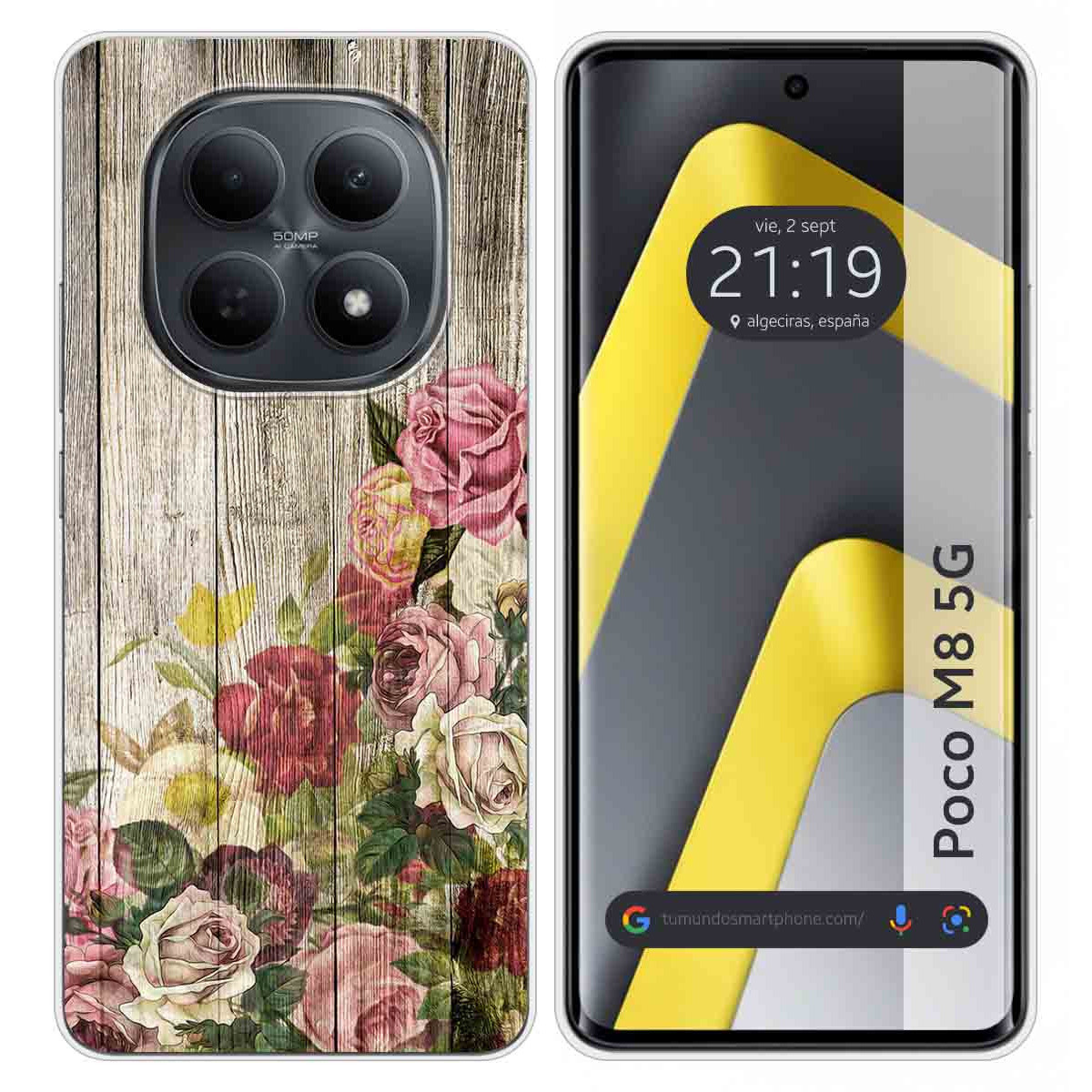 Funda Silicona para Xiaomi Poco M8 5G diseño Madera 08 Dibujos