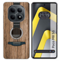 Funda Silicona para Xiaomi Poco M8 5G diseño Madera 11 Dibujos