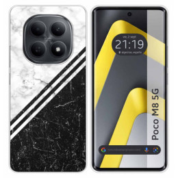 Funda Silicona para Xiaomi Poco M8 5G diseño Mármol 01 Dibujos