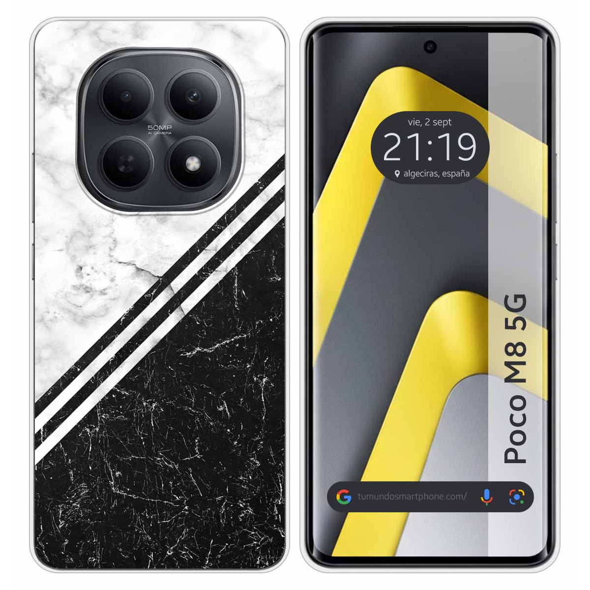 Funda Silicona para Xiaomi Poco M8 5G diseño Mármol 01 Dibujos