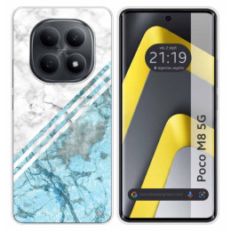 Funda Silicona para Xiaomi Poco M8 5G diseño Mármol 02 Dibujos