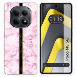 Funda Silicona para Xiaomi Poco M8 5G diseño Mármol 04 Dibujos