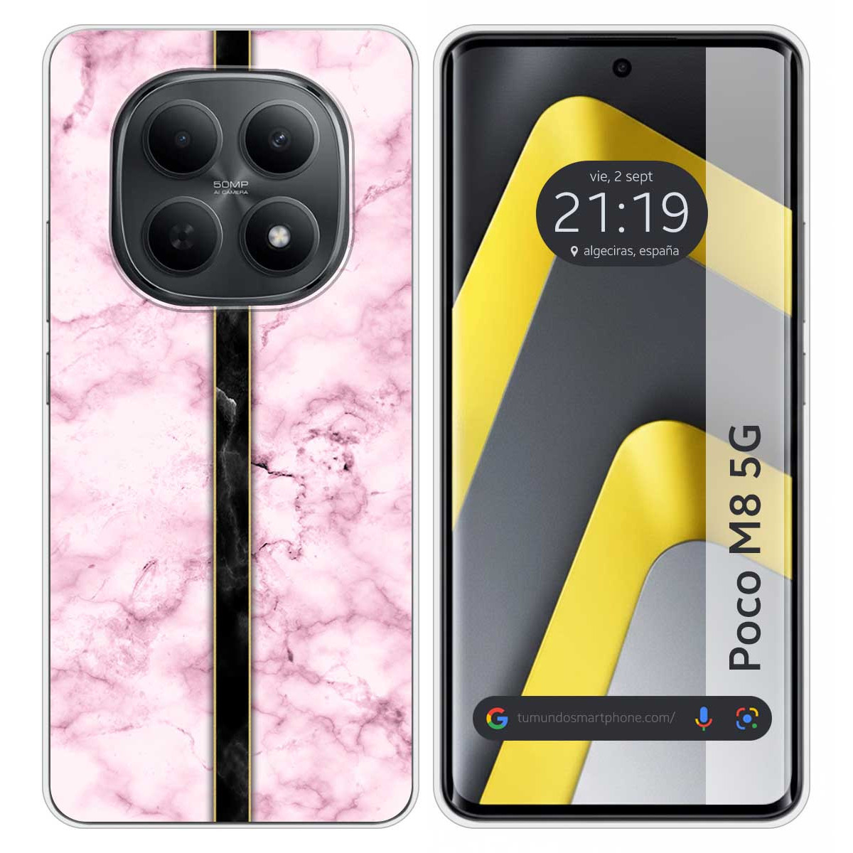 Funda Silicona para Xiaomi Poco M8 5G diseño Mármol 04 Dibujos