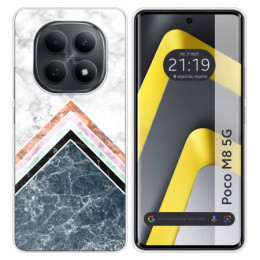 Funda Silicona para Xiaomi Poco M8 5G diseño Mármol 05 Dibujos