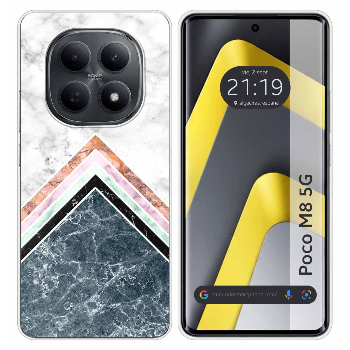 Funda Silicona para Xiaomi Poco M8 5G diseño Mármol 05 Dibujos