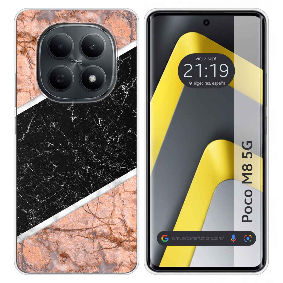 Funda Silicona para Xiaomi Poco M8 5G diseño Mármol 07 Dibujos