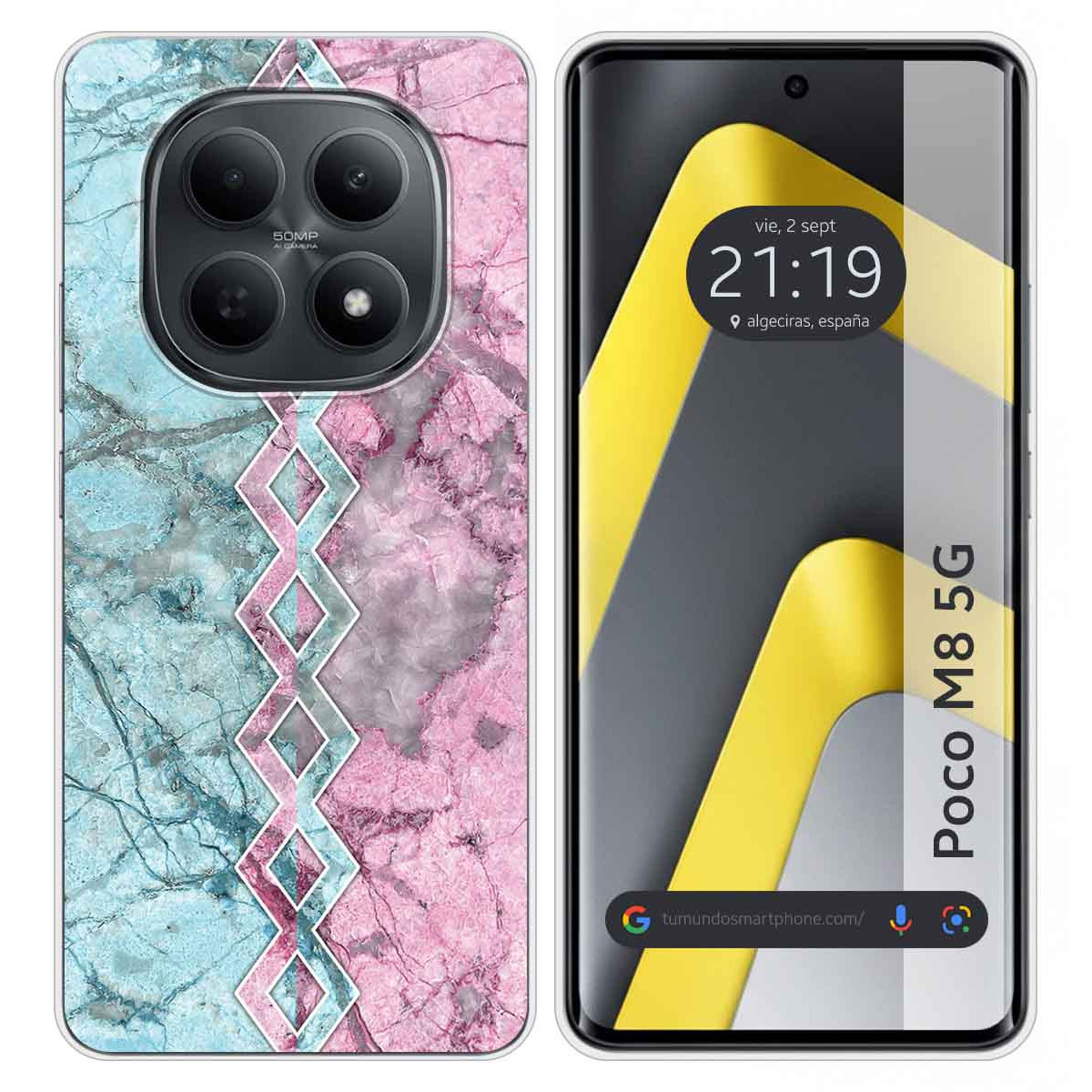 Funda Silicona para Xiaomi Poco M8 5G diseño Mármol 08 Dibujos