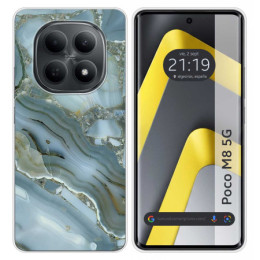 Funda Silicona para Xiaomi Poco M8 5G diseño Mármol 09 Dibujos