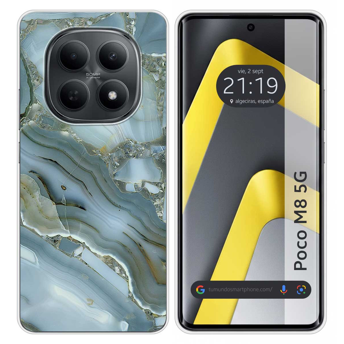 Funda Silicona para Xiaomi Poco M8 5G diseño Mármol 09 Dibujos