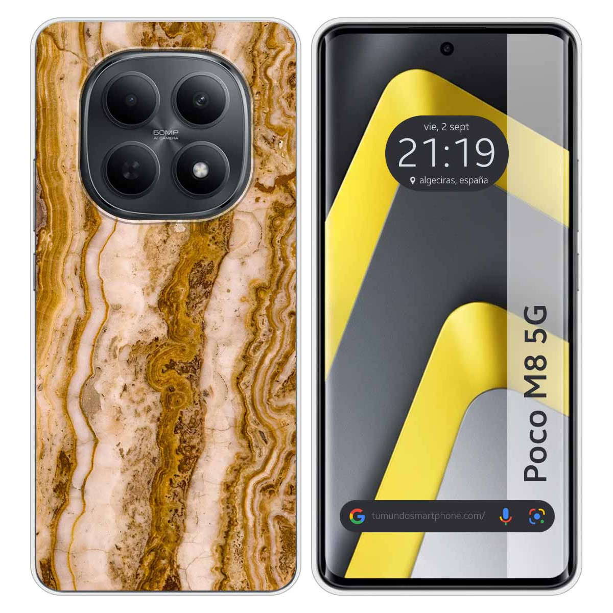 Funda Silicona para Xiaomi Poco M8 5G diseño Mármol 10 Dibujos