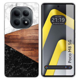 Funda Silicona para Xiaomi Poco M8 5G diseño Mármol 11 Dibujos