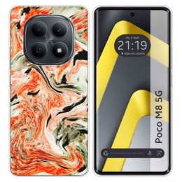Funda Silicona para Xiaomi Poco M8 5G diseño Mármol 12 Dibujos