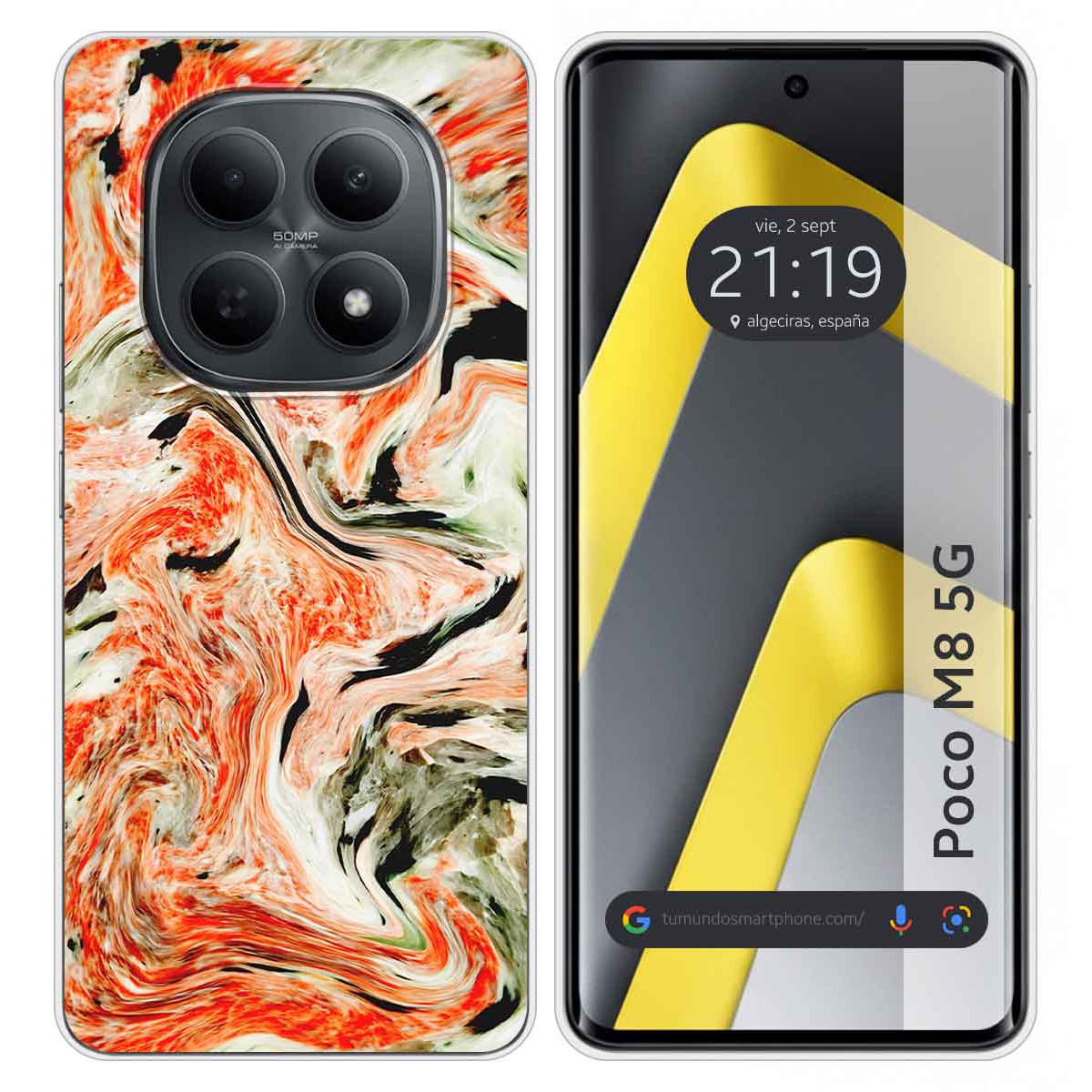 Funda Silicona para Xiaomi Poco M8 5G diseño Mármol 12 Dibujos