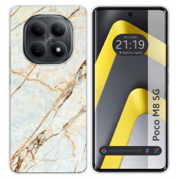 Funda Silicona para Xiaomi Poco M8 5G diseño Mármol 13 Dibujos