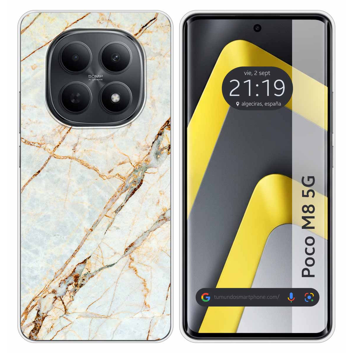 Funda Silicona para Xiaomi Poco M8 5G diseño Mármol 13 Dibujos