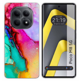 Funda Silicona para Xiaomi Poco M8 5G diseño Mármol 15 Dibujos