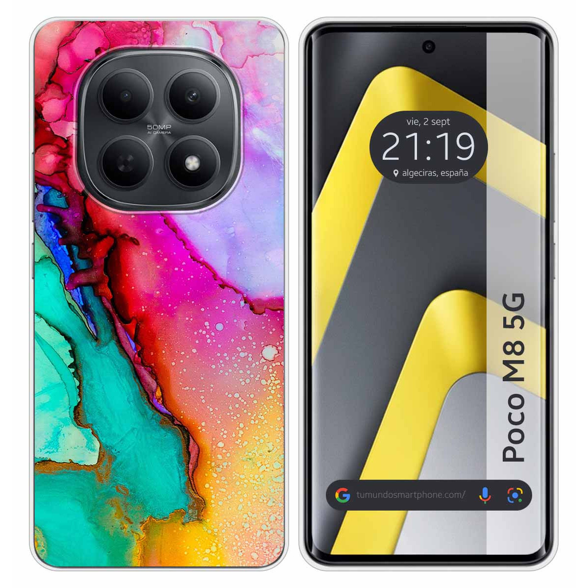 Funda Silicona para Xiaomi Poco M8 5G diseño Mármol 15 Dibujos