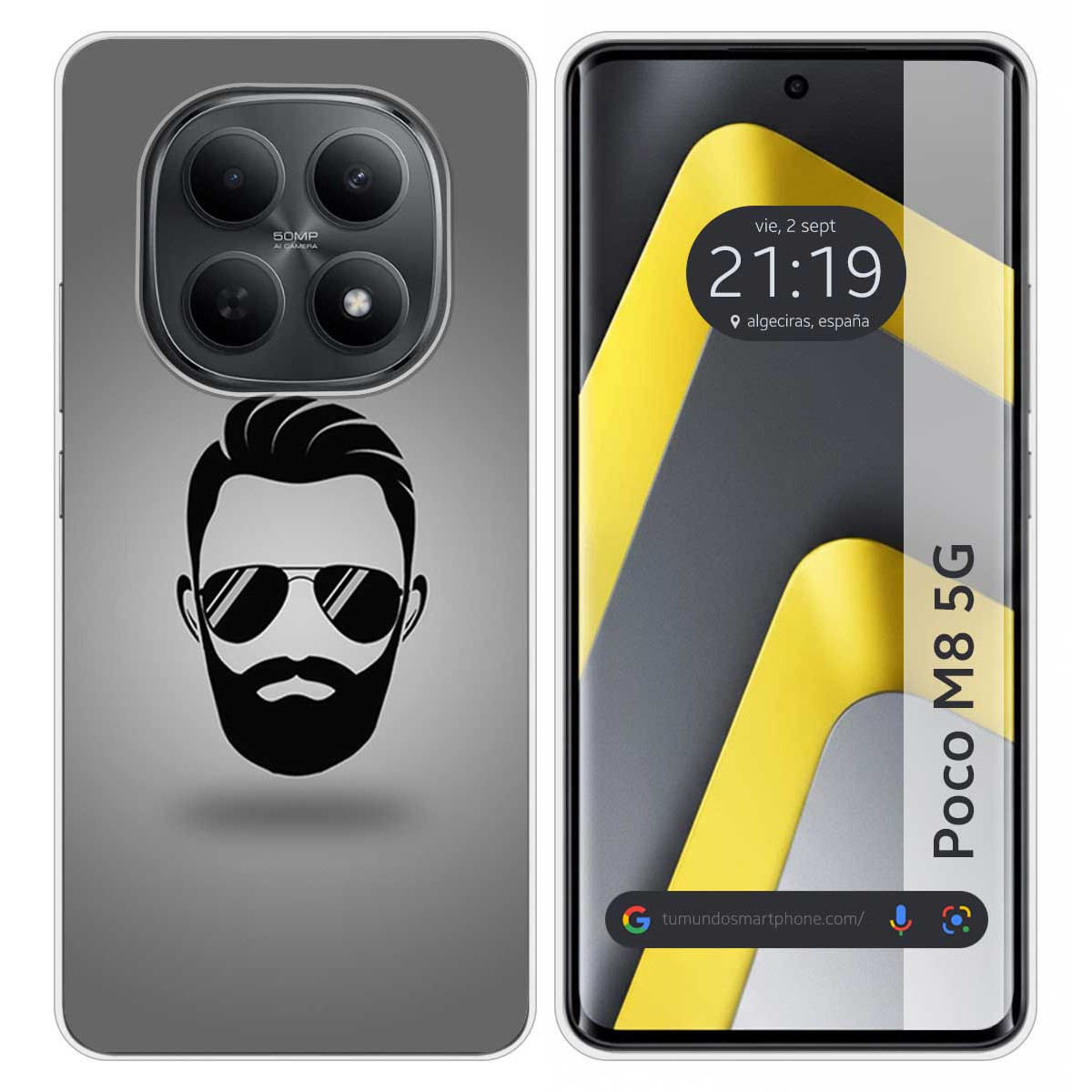 Funda Silicona para Xiaomi Poco M8 5G diseño Barba Dibujos