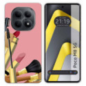 Funda Silicona para Xiaomi Poco M8 5G diseño Brochas Dibujos