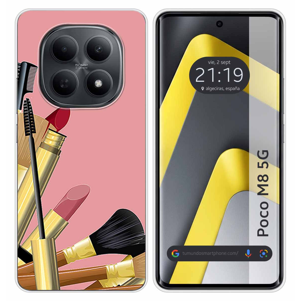 Funda Silicona para Xiaomi Poco M8 5G diseño Brochas Dibujos
