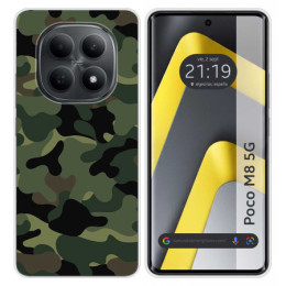 Funda Silicona para Xiaomi Poco M8 5G diseño Camuflaje Dibujos