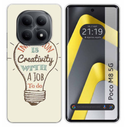 Funda Silicona para Xiaomi Poco M8 5G diseño Creativity Dibujos