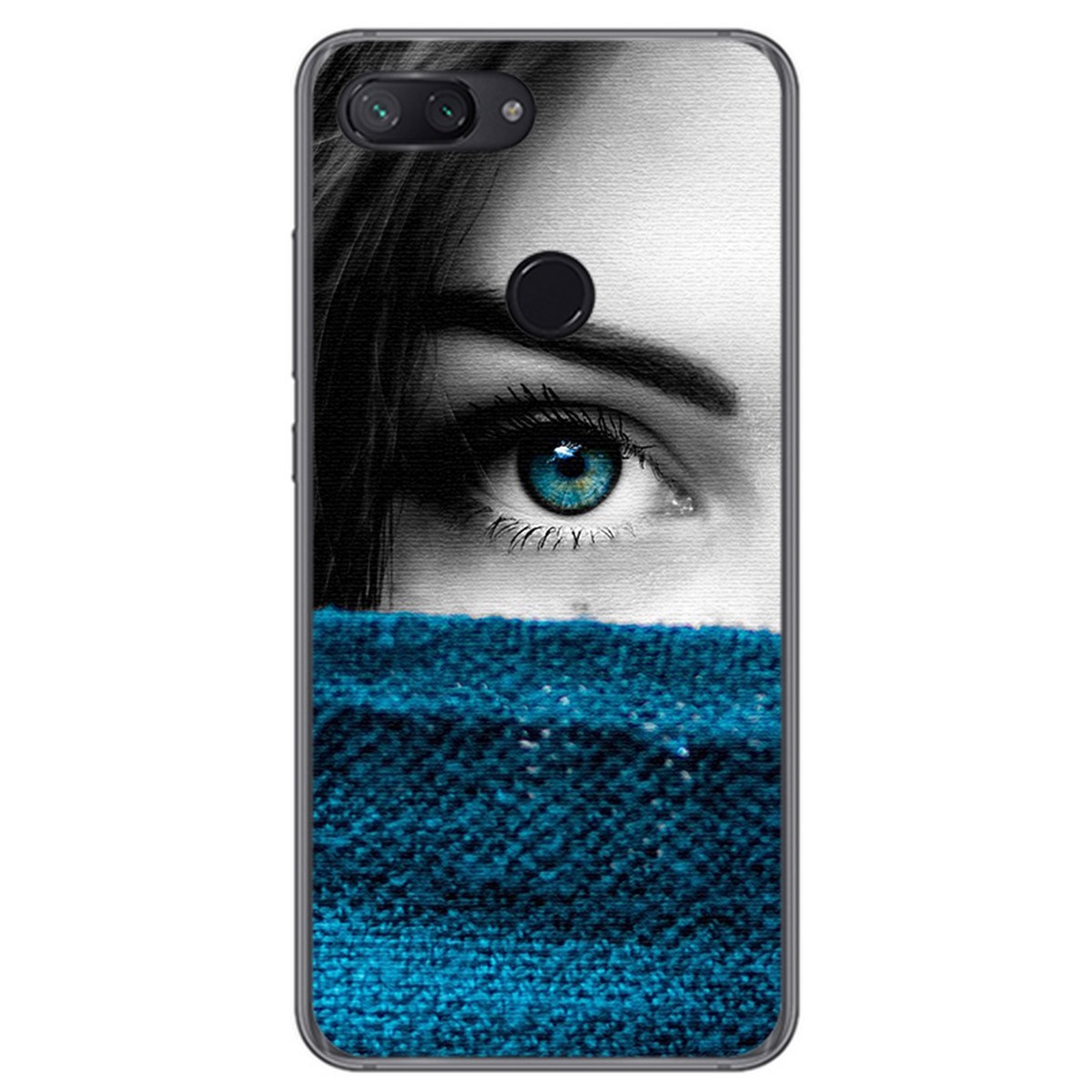 Funda Gel Tpu para Xiaomi Mi 8 Lite Diseño Ojo Dibujos