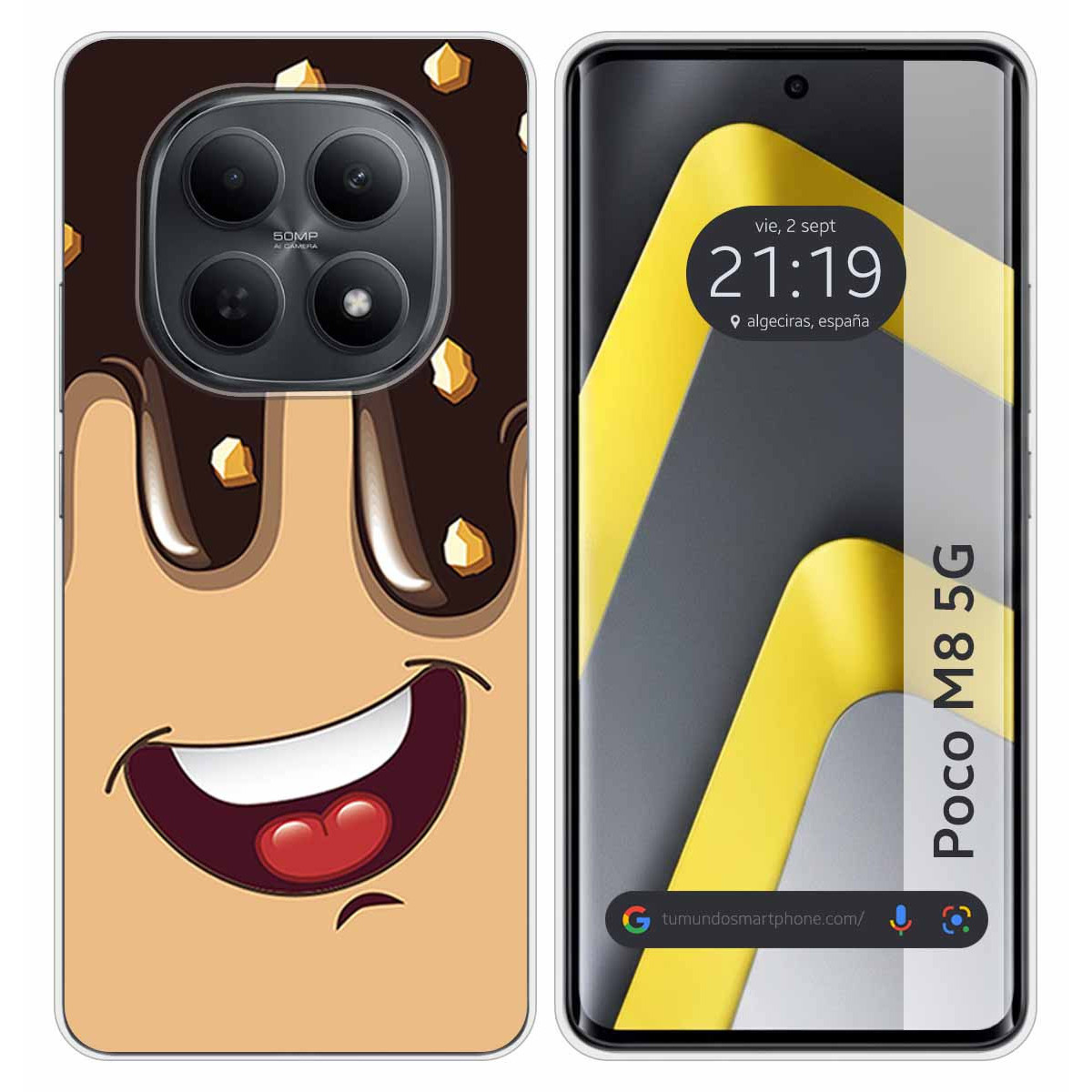 Funda Silicona para Xiaomi Poco M8 5G diseño Helado Chocolate Dibujos