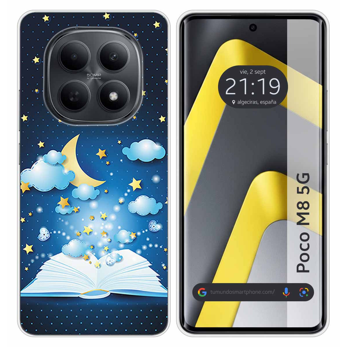 Funda Silicona para Xiaomi Poco M8 5G diseño Libro Cuentos Dibujos