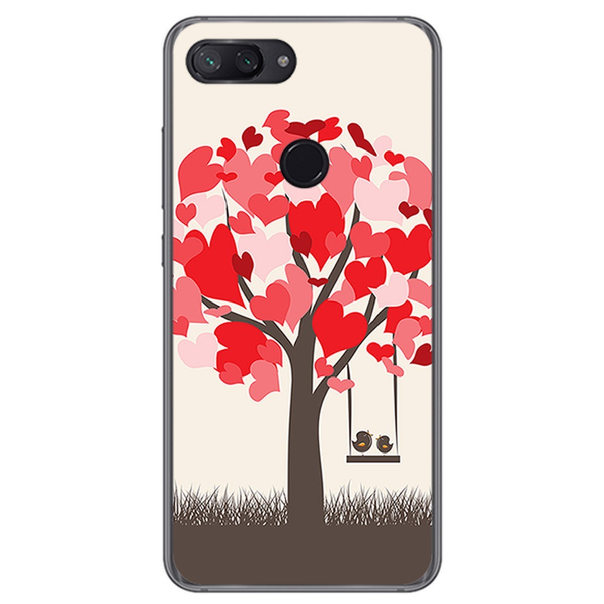 Funda Gel Tpu para Xiaomi Mi 8 Lite Diseño Pajaritos Dibujos