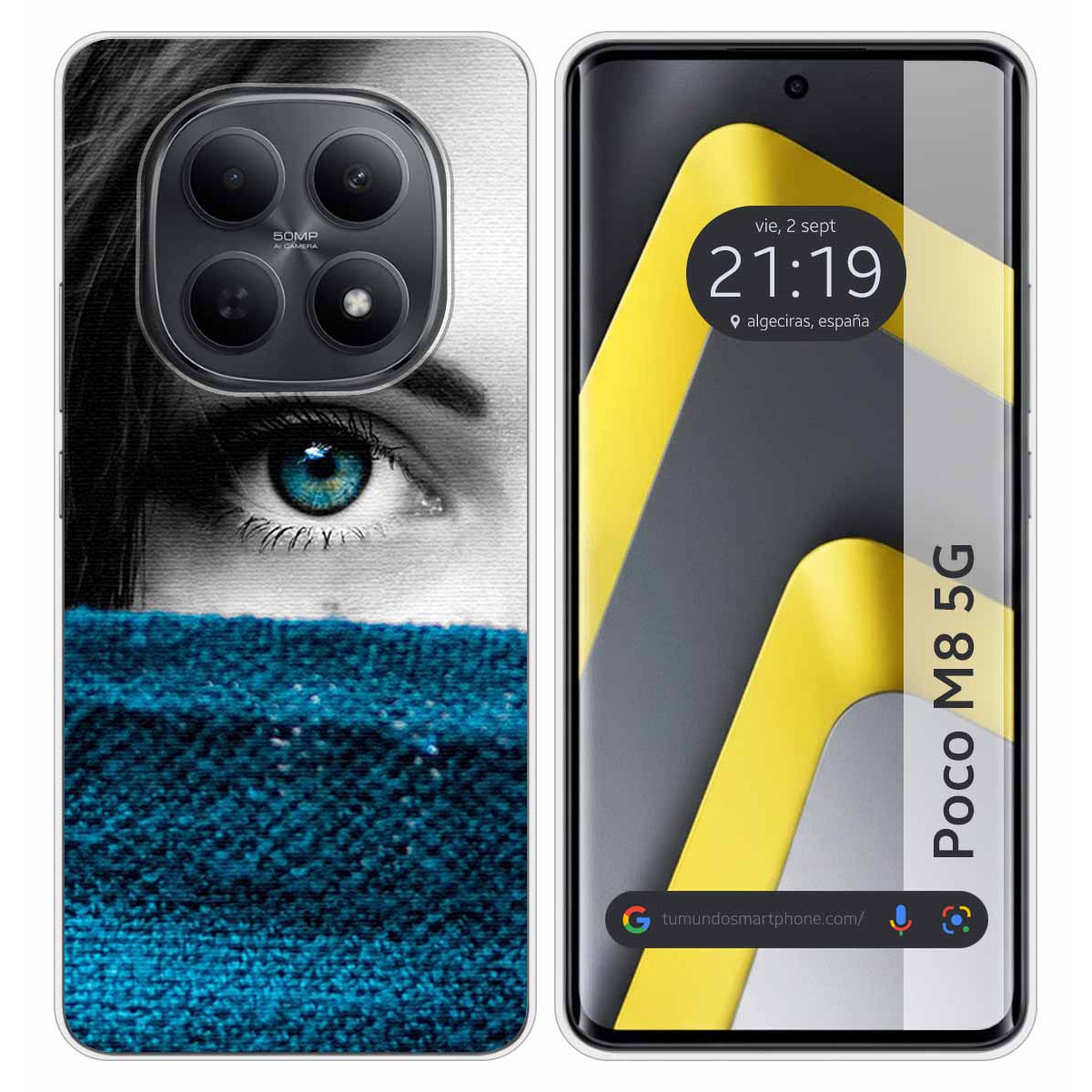 Funda Silicona para Xiaomi Poco M8 5G diseño Ojo Dibujos