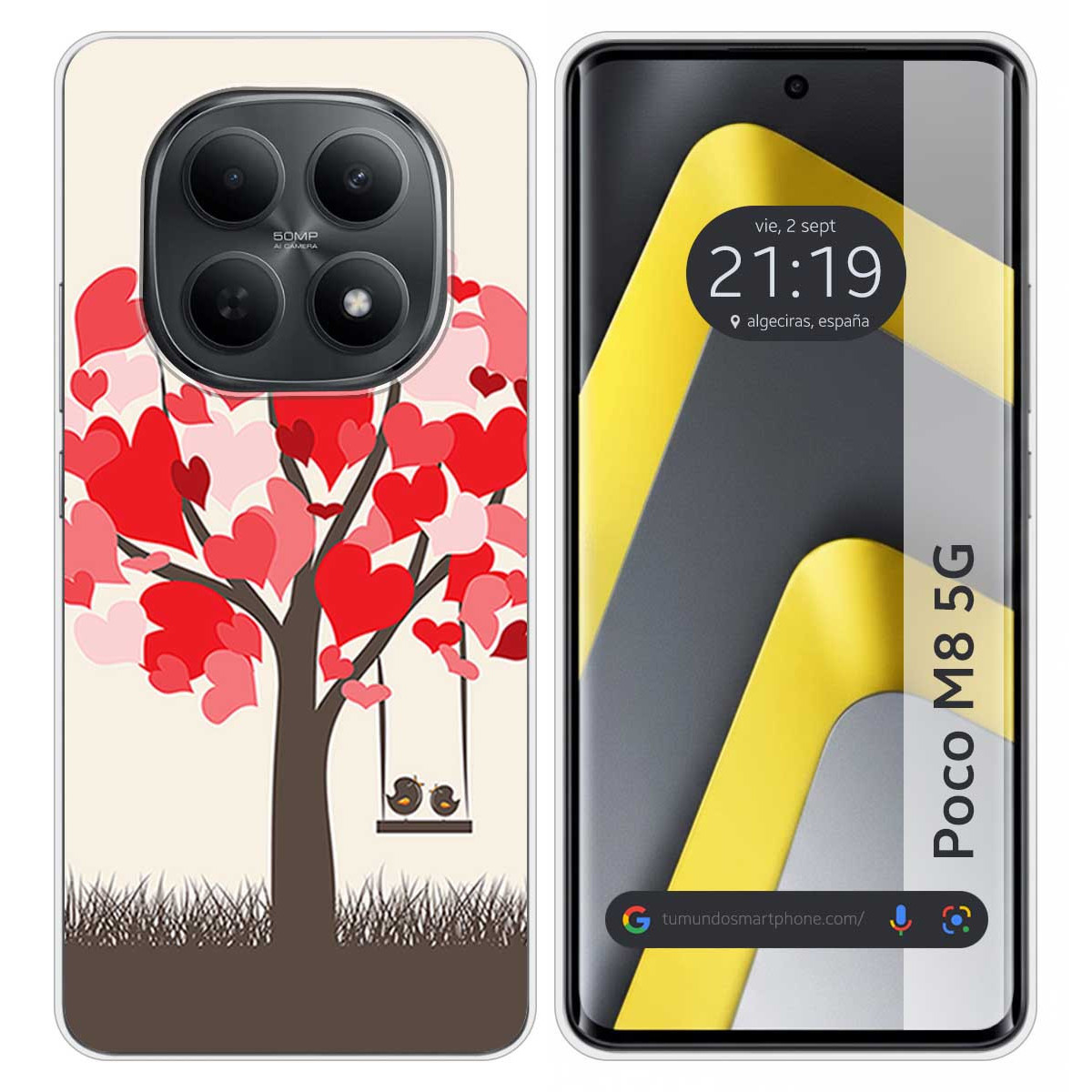 Funda Silicona para Xiaomi Poco M8 5G diseño Pajaritos Dibujos