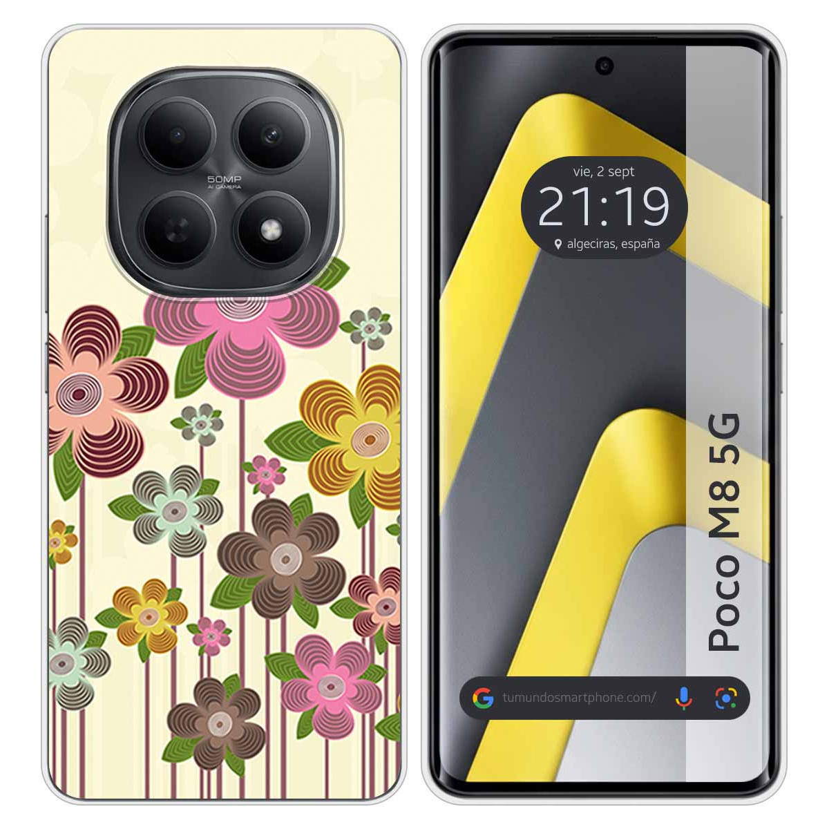 Funda Silicona para Xiaomi Poco M8 5G diseño Primavera En Flor Dibujos