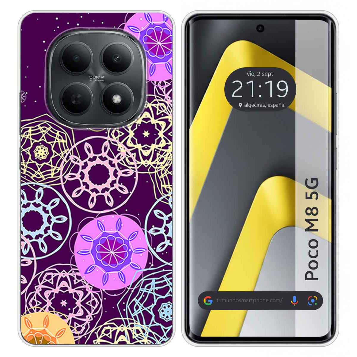 Funda Silicona para Xiaomi Poco M8 5G diseño Radial Dibujos