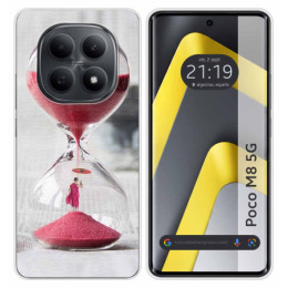 Funda Silicona para Xiaomi Poco M8 5G diseño Reloj Dibujos