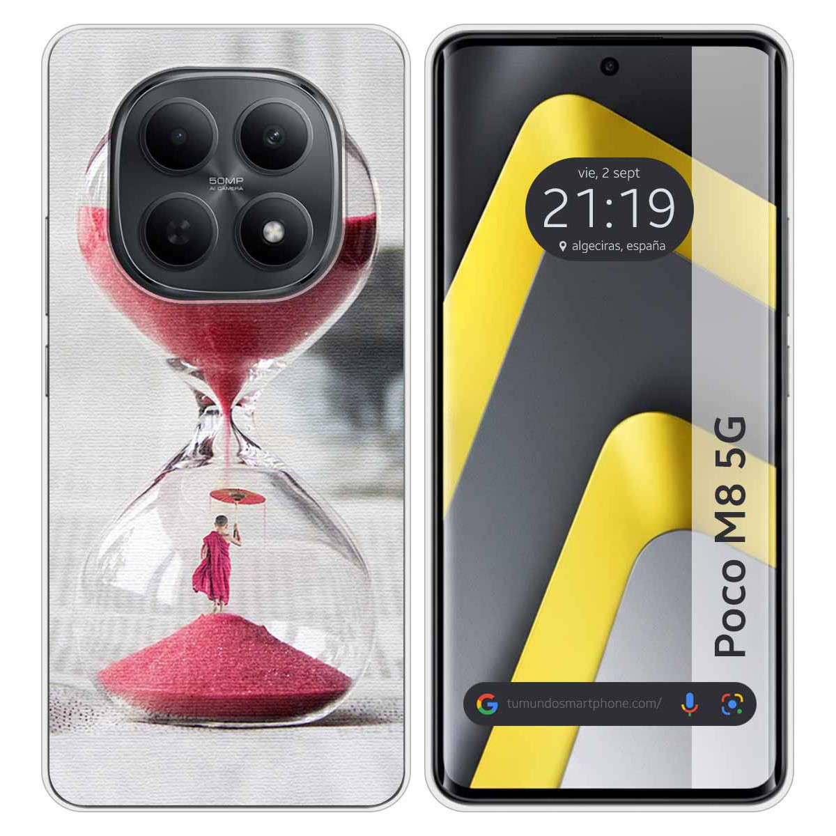 Funda Silicona para Xiaomi Poco M8 5G diseño Reloj Dibujos