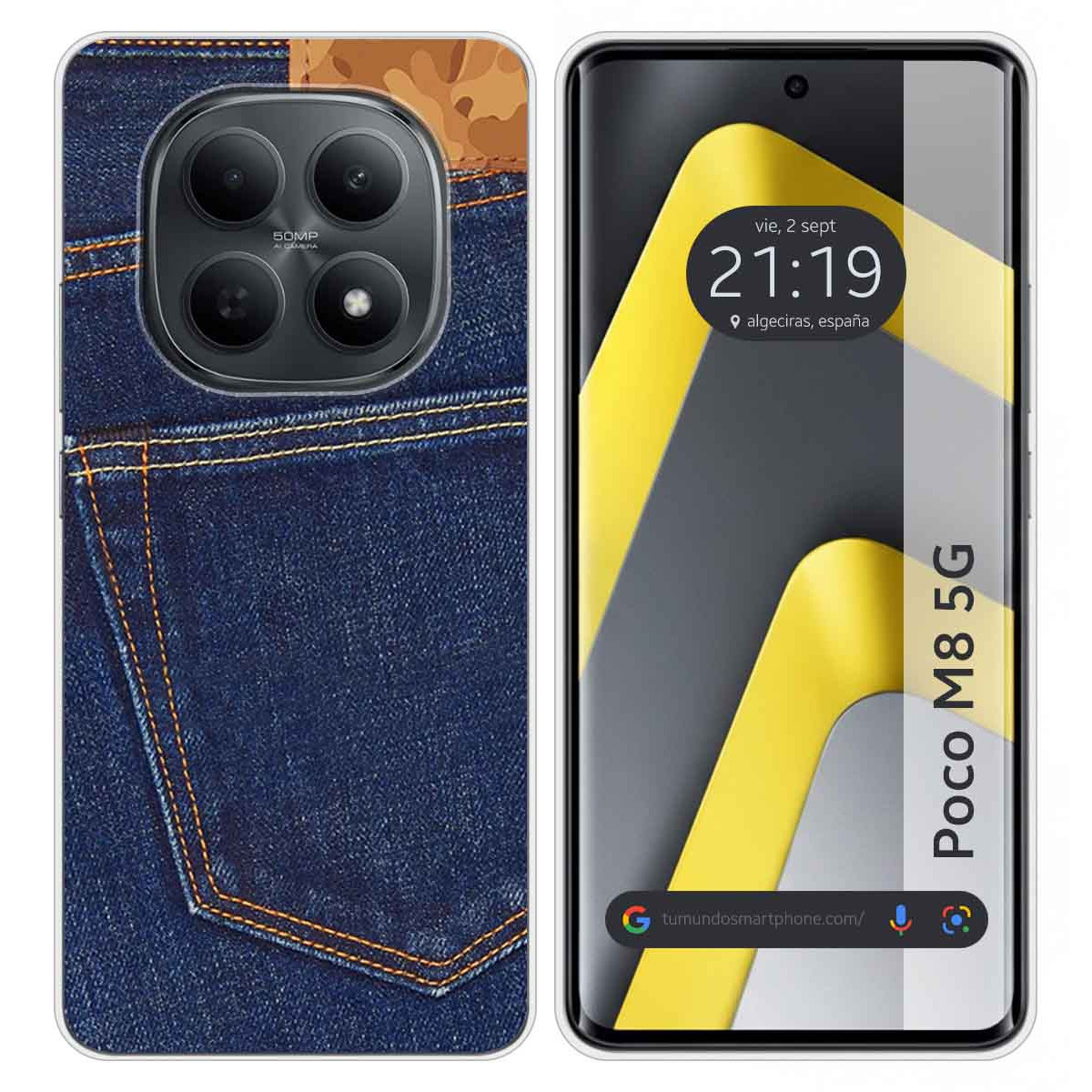 Funda Silicona para Xiaomi Poco M8 5G diseño Vaquero Dibujos