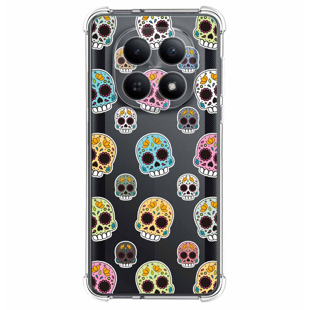 Funda Silicona Antigolpes para Xiaomi Poco M8 5G diseño Catrina Dibujos