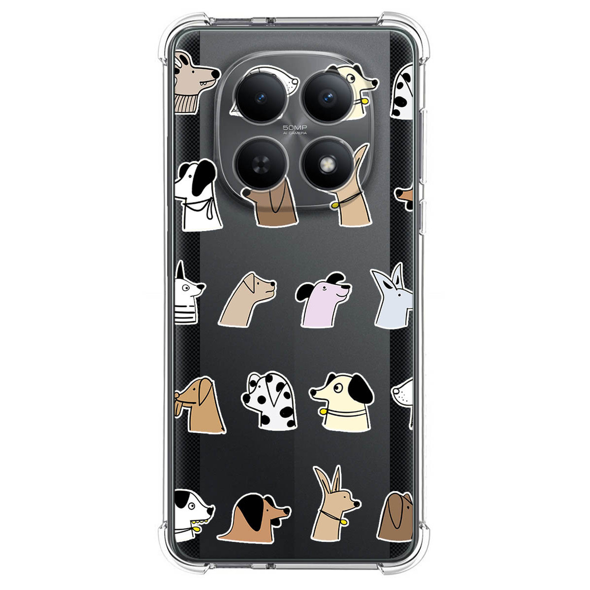Funda Silicona Antigolpes para Xiaomi Poco M8 5G diseño Perros Dibujos