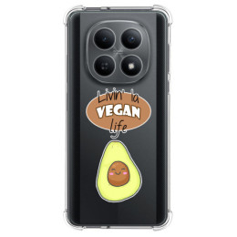 Funda Silicona Antigolpes para Xiaomi Poco M8 5G diseño Vegan Life Dibujos